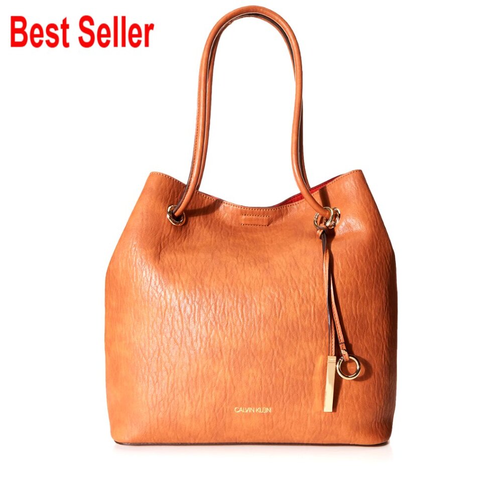 Vegan Leather Tote With Removable Wristlet Pouch For Work Or Travel